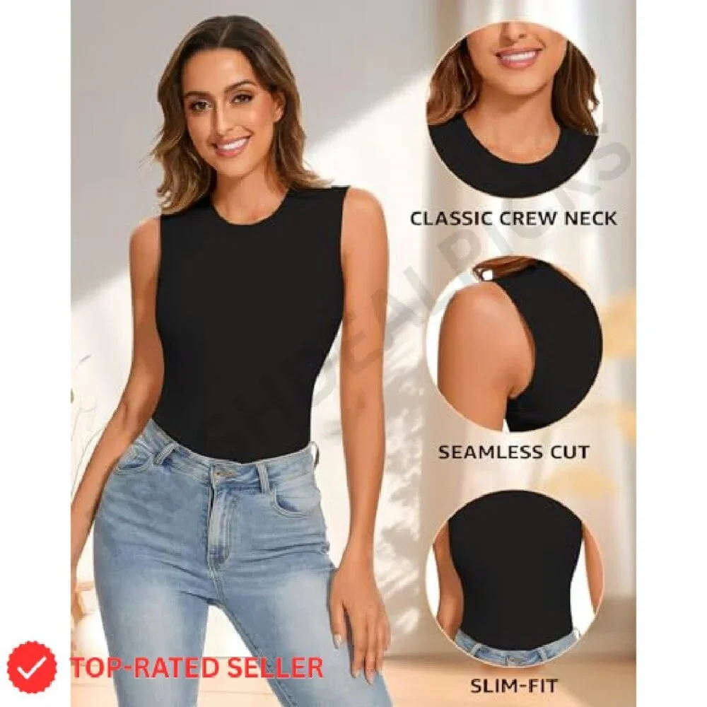 Fleece Lined Thermal Tank Top Sleeveless Base Layer Minimal Chic Warm Undershirt